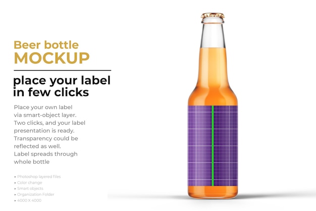 Download Premium Psd Beer Bottle Mockup Design