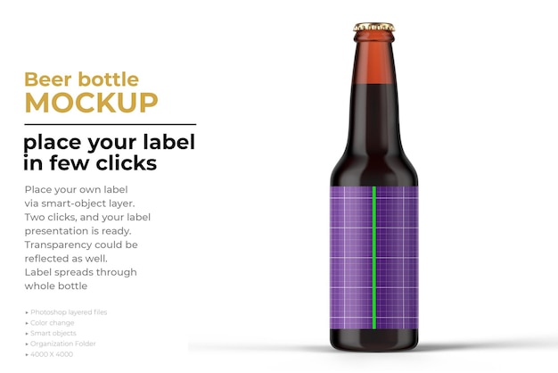 Download Premium Psd Beer Bottle Mockup Design