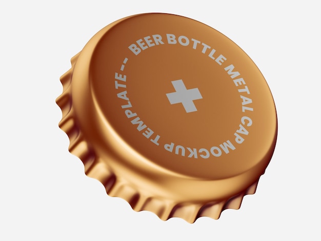 Download Free Psd Beer Cap Mockup Template