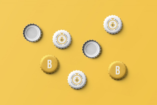 Download Beer cap mockup | Premium PSD File