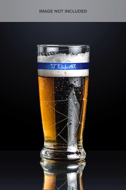 Download Premium PSD | Beer glass mockup