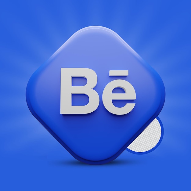 Premium PSD | Behance 3d render icon