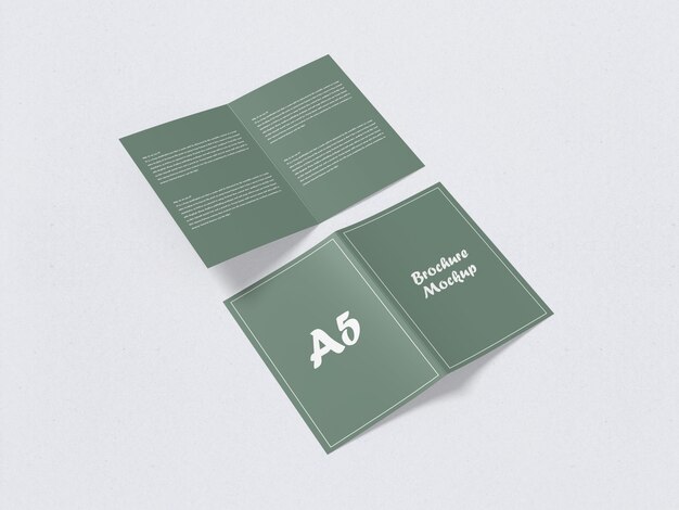 Download Bi-fold a5 brochure mockup | Premium PSD File