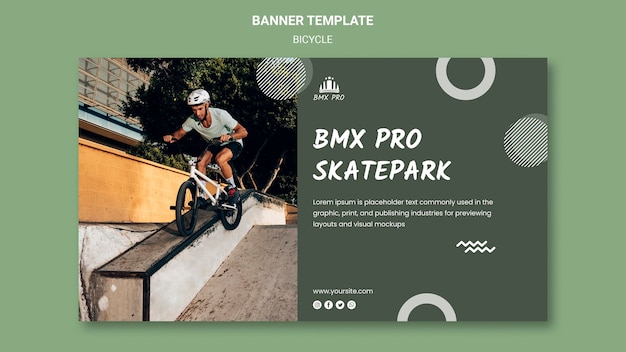 自転車バナーテンプレート 無料のpsdファイル