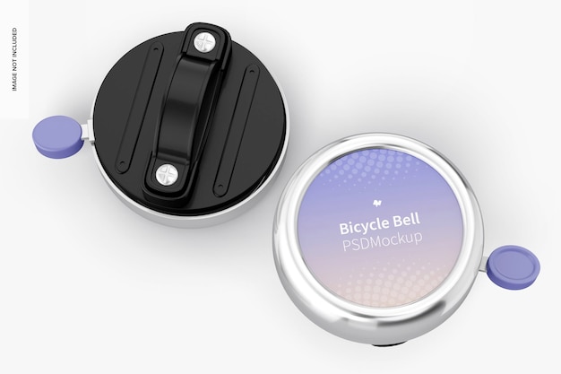 Free PSD | Bicycle bells mockup back and front view