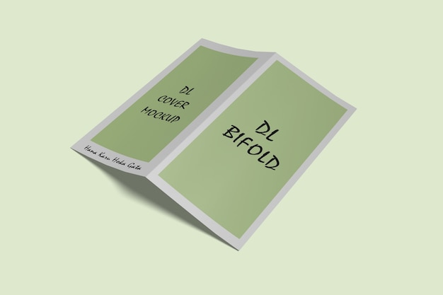 Premium Psd Bifold Dl Brochure Mockup Isolated