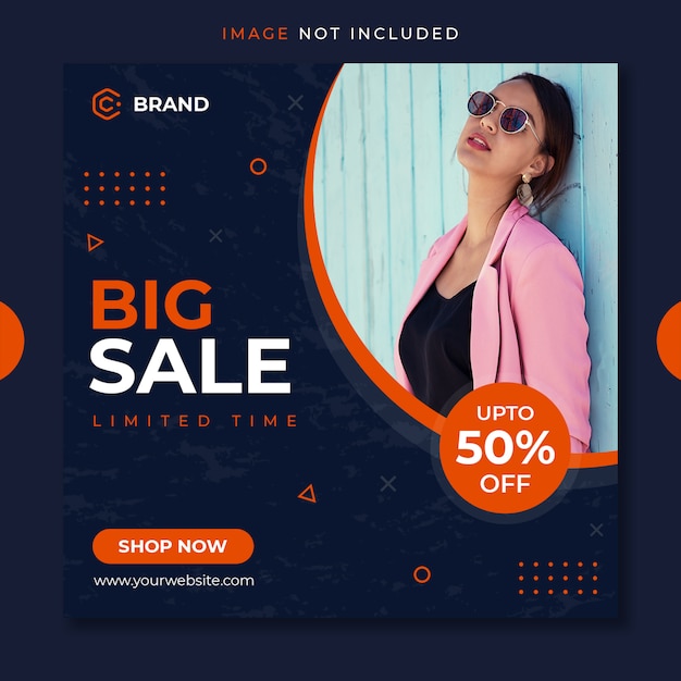 Premium PSD | Big sale instagram post template