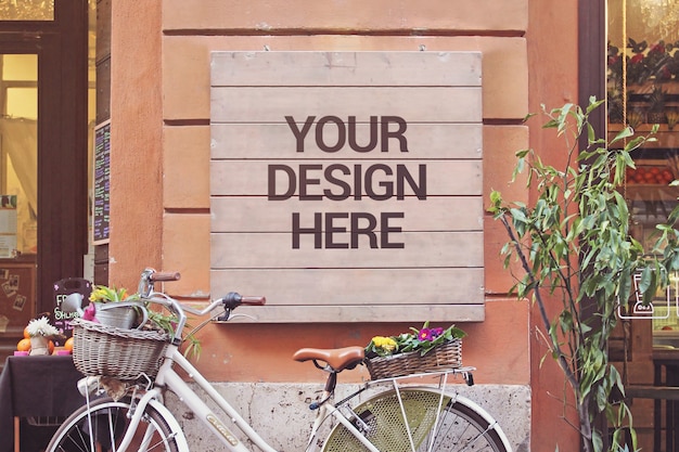 Download Bike signboard mockup | Premium PSD File