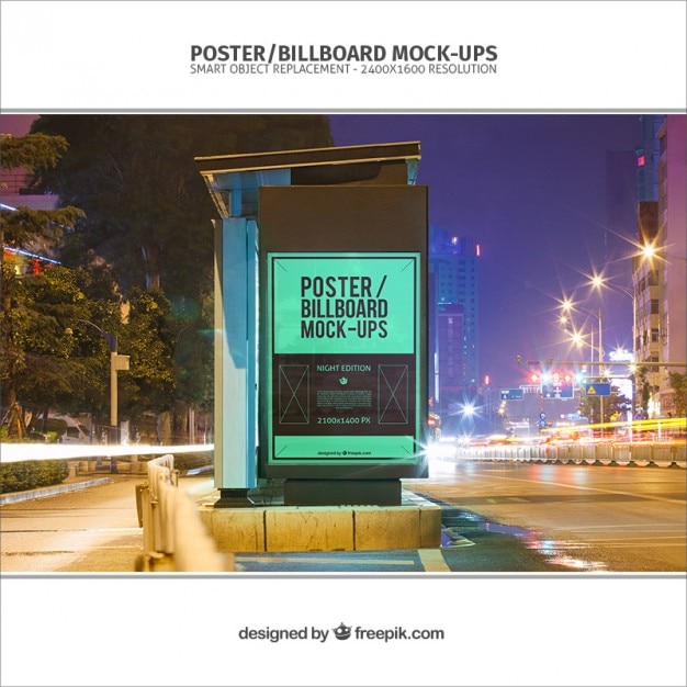 Download Billboard Mockup For Bus Stop Psd Template Free Download Billboard Mockup For Bus Stop Psd Template Banner Poster Mockup Template Advertising Bus Poster Template Billboard Adv PSD Mockup Templates