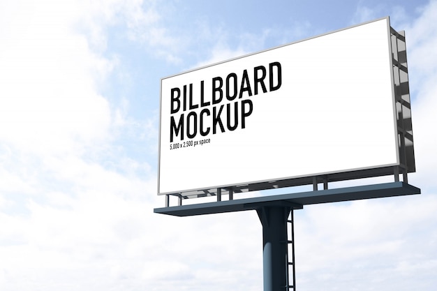 Download Billboard mockup for scene creator in free psd | Premium PSD File