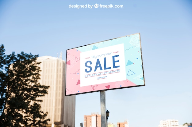 Billboard mockup template PSD file | Free Download