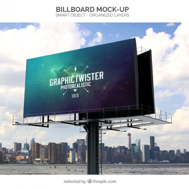 Billboard mockup PSD file Free Download