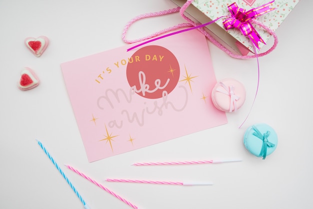 Download Birthday card mockup composition PSD file | Free Download