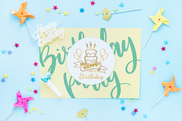 Download Free PSD | Birthday card mockup