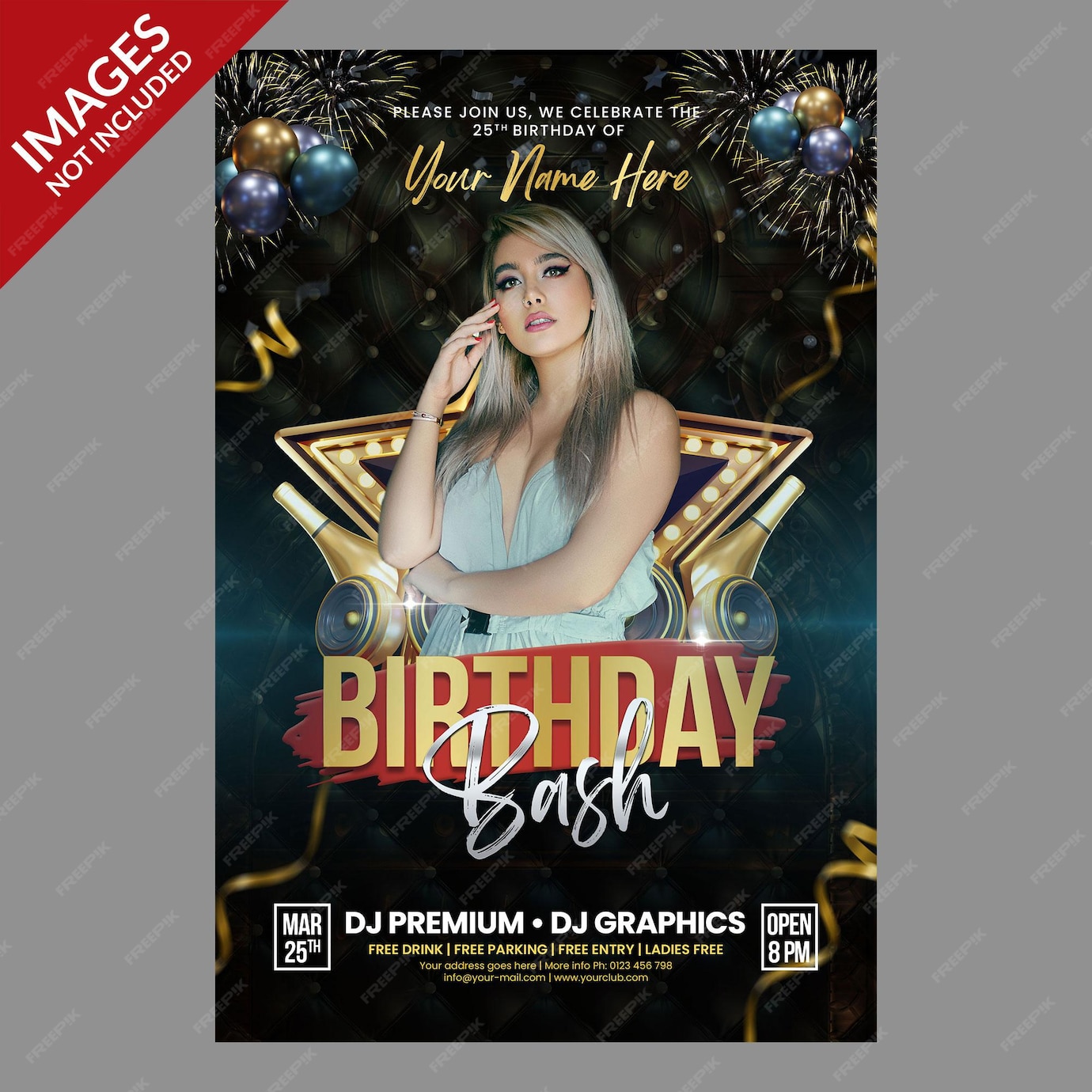 Premium PSD | Birthday celebration party for flyer or social media ...