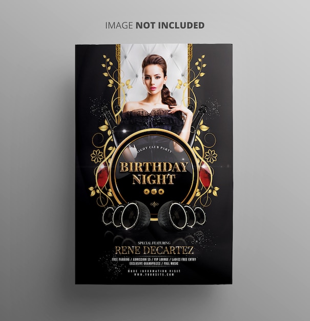Birthday party flyer template Premium Psd