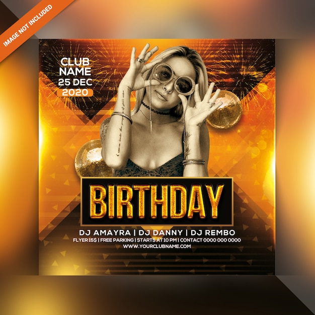 Premium Psd Birthday Party Flyer