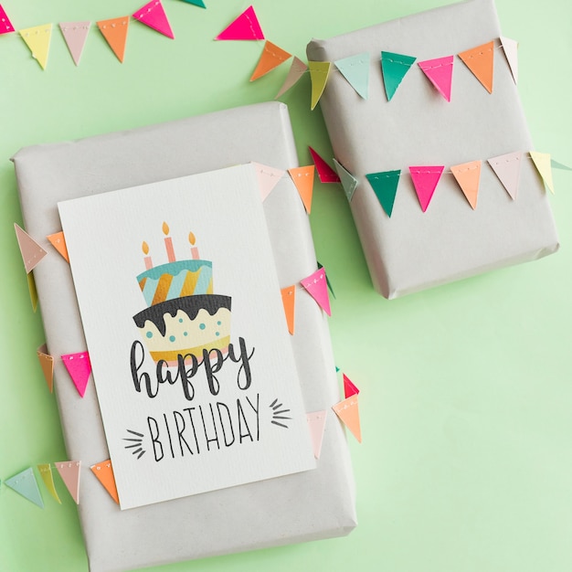Download Birthday present mockup | Free PSD File