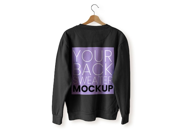 Download Free PSD | Black back sweater mockup