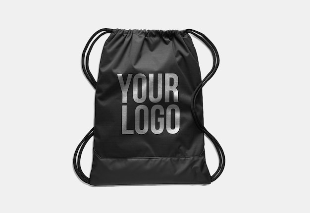 Download Premium PSD | Black bag logo mockup of gym bag isolated