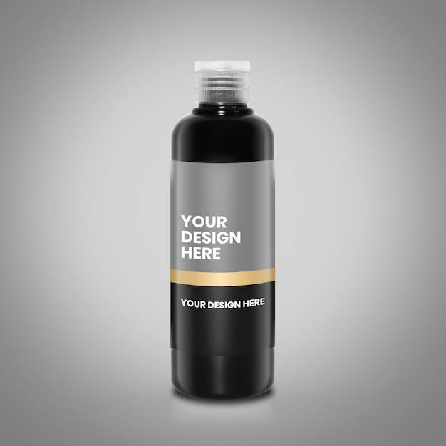 Download Premium PSD | Black bottle mockup