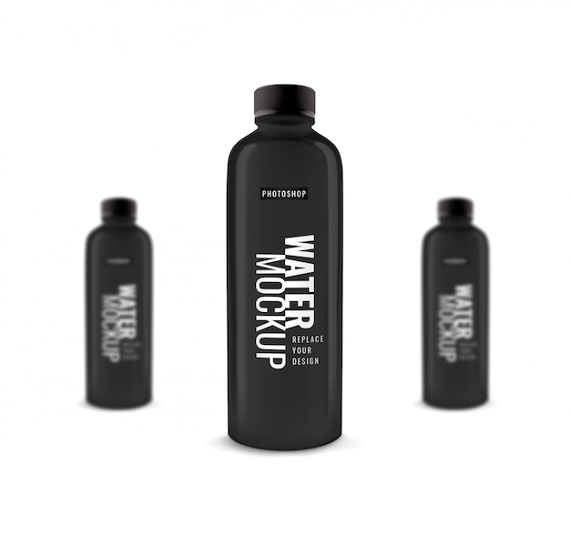 Download Black bottle water mockup | Premium PSD File