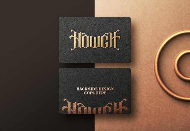 Download Black business card mockup | Premium PSD File