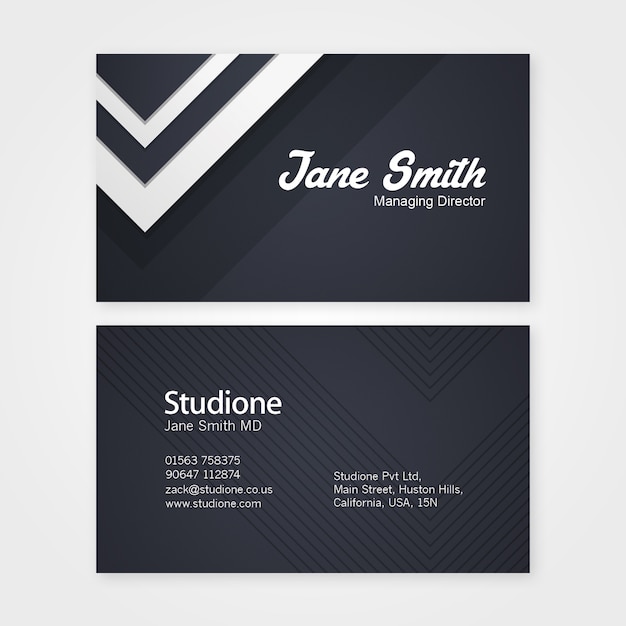 Premium PSD | Black business card