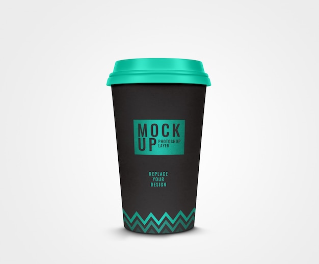 Download Black cup of coffee modern design mockup realistic ...