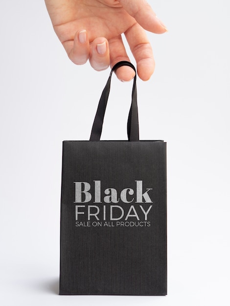 Download Free PSD | Black friday concept bag mock-up