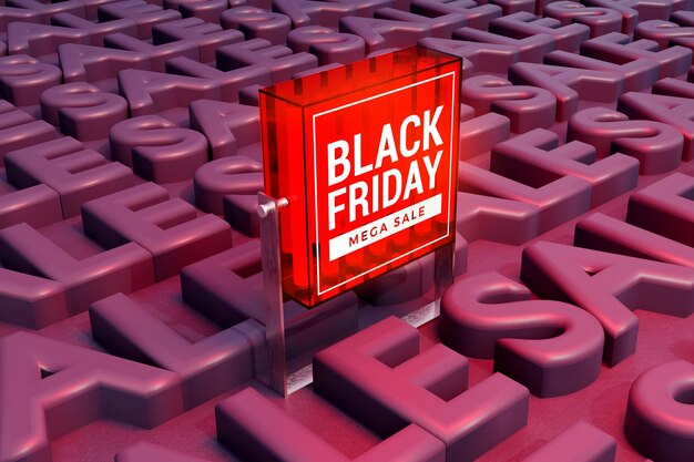 Download Premium PSD | Black friday concept light box mockup