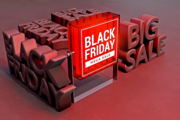 Download Premium PSD | Black friday concept light box mockup