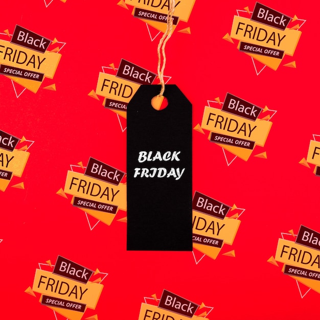 Free PSD | Black friday concept with price tag