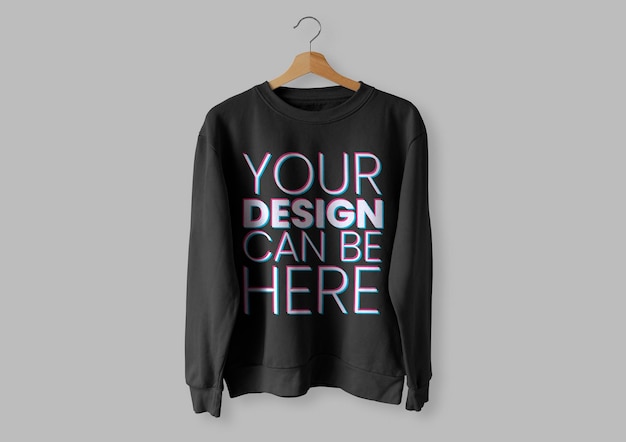 Download Free PSD | Black front sweater mockup