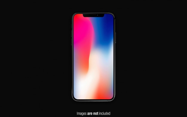 Download Premium PSD | Black iphone x mockup top view