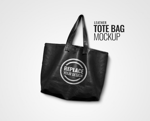 Download Black leather bag mockup realistic | Premium PSD File