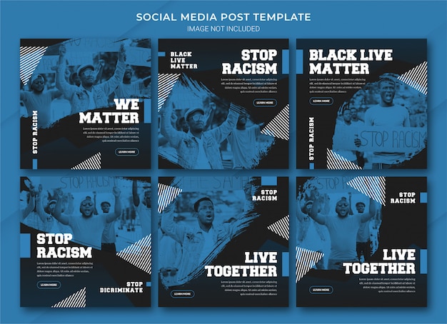 Download Premium Psd Black Lives Matter Instagram Post Bundle Template