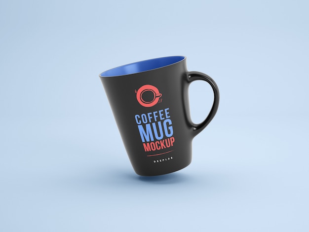Download Black mug with editable color mockup | Premium PSD File