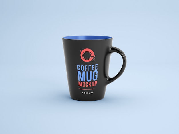 Download Premium PSD | Black mug with editable color mockup