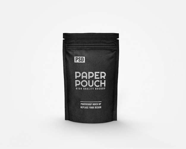 Download Premium Psd Black Paper Craft Pouch Mockup