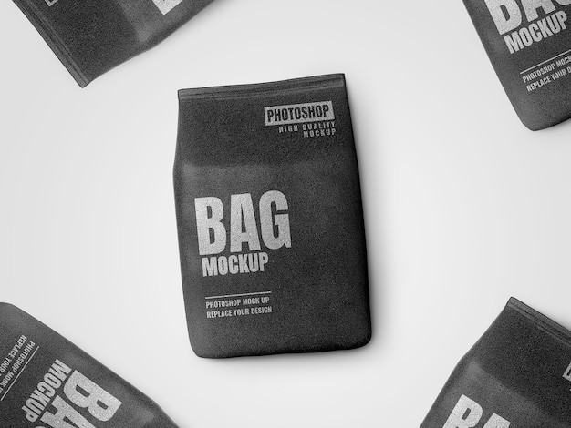 Download Premium Psd Black Pouch Bag On Floor Mockup Realistic PSD Mockup Templates