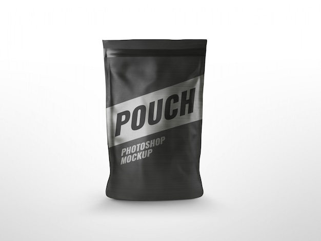 Download Black pouch ziplock bag mockup | Premium PSD File