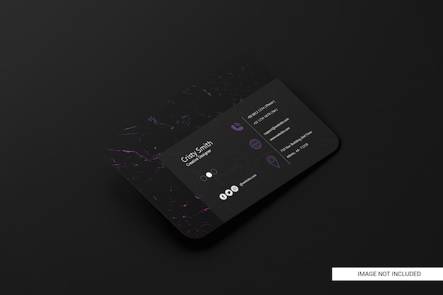 Download Black rounded business card mockup | Premium PSD File