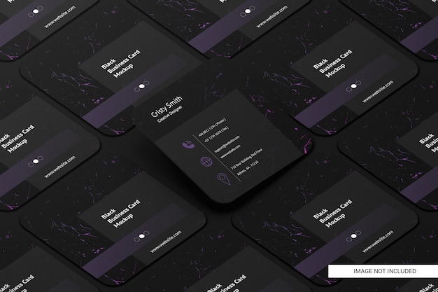 Download Black rounded square business card mockup | Premium PSD File