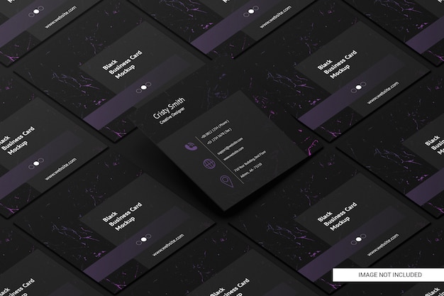 Download Black square business card mockup | Premium PSD File