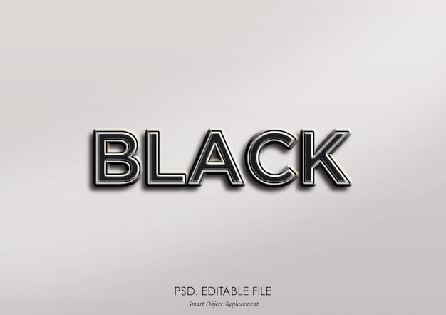 Black text effect texture | Premium PSD File