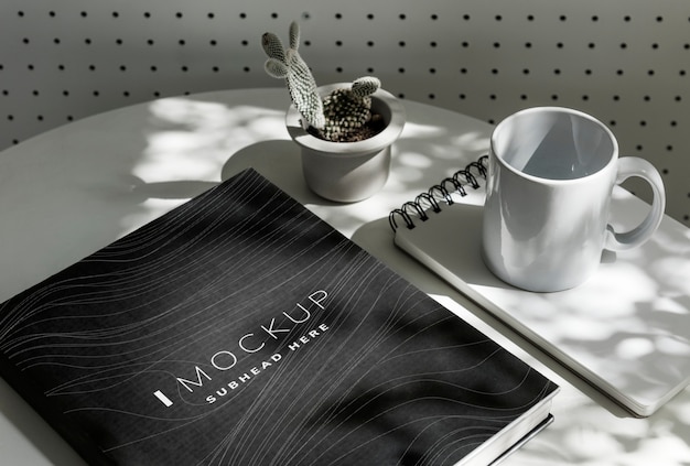 Download Black Textbook Cover Mockup On A Table Psd Mockup Download Free Mockup Design Templates PSD Mockup Templates