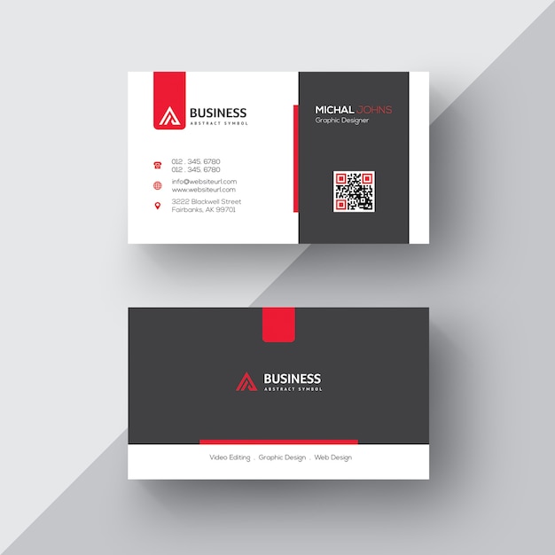 Download Free Black And White Business Card With Red Details Free Psd File Use our free logo maker to create a logo and build your brand. Put your logo on business cards, promotional products, or your website for brand visibility.