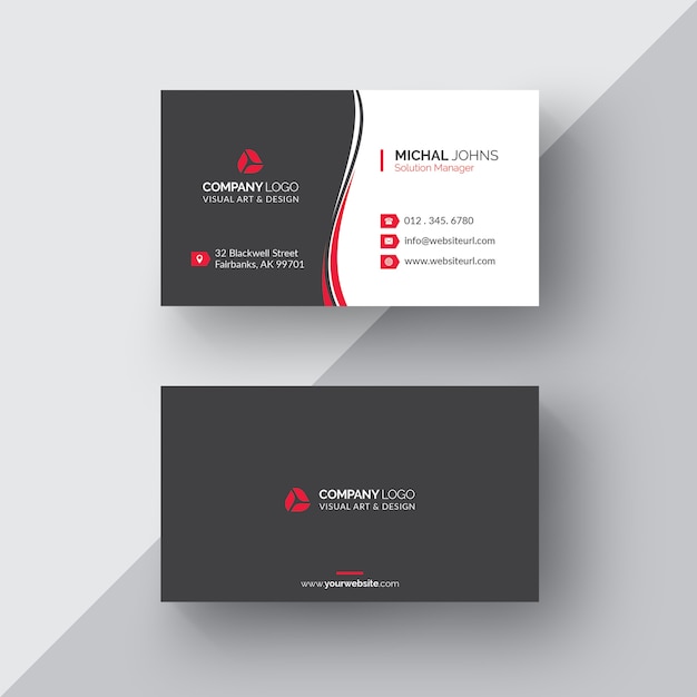 Free PSD | Black and white business card