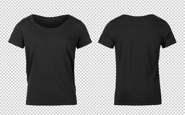 Download Black woman t-shirts front and back mockup | Premium PSD File
